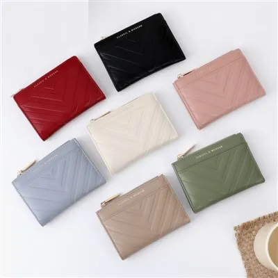 กระเป๋าสตางค์แบบพับสองทบสำหรับผู้หญิงที่ใส่บัตรธุรกิจแบบบางพิเศษราคาถูก